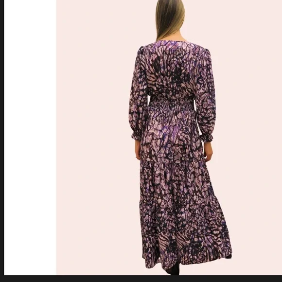 Atelier purple mist long Sleeve Maxi dress - Picture 2 of 3
